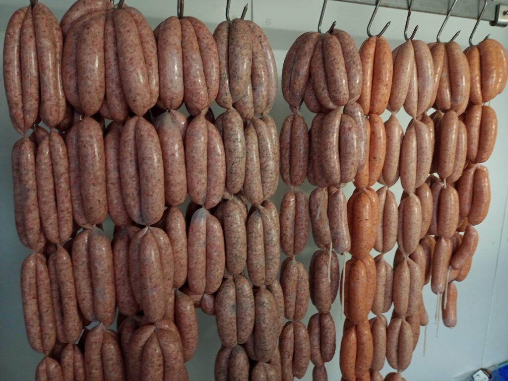 Sausages in fridge
